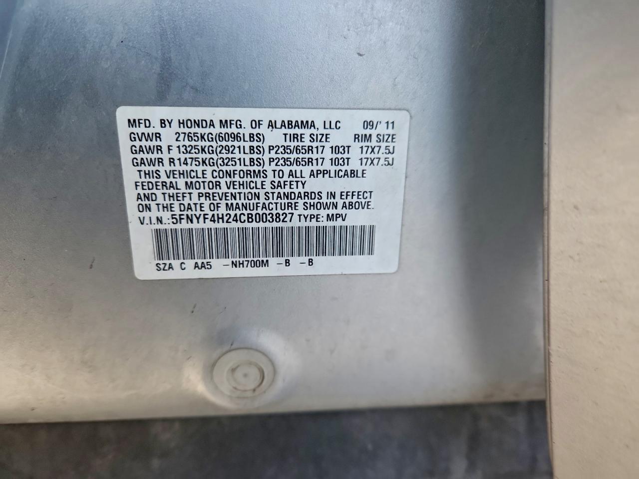 Honda Pilot Lx Image 6